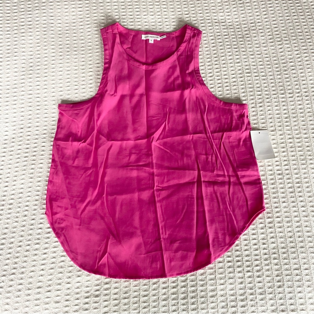 Good American Hawaiian pink tank top size 1 NWT